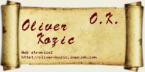 Oliver Kozić vizit kartica